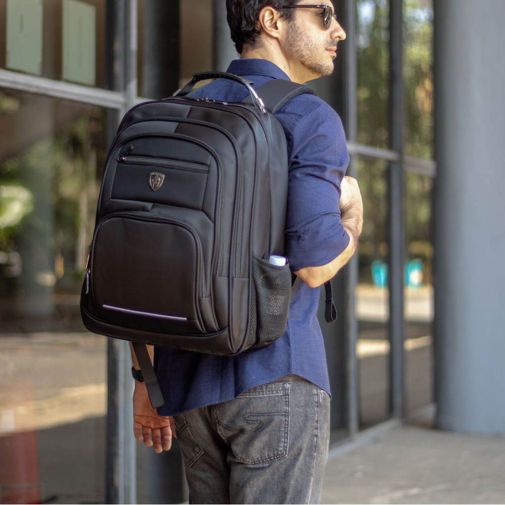 Mochila Spartan Preta Com Cabo de Aço - 3