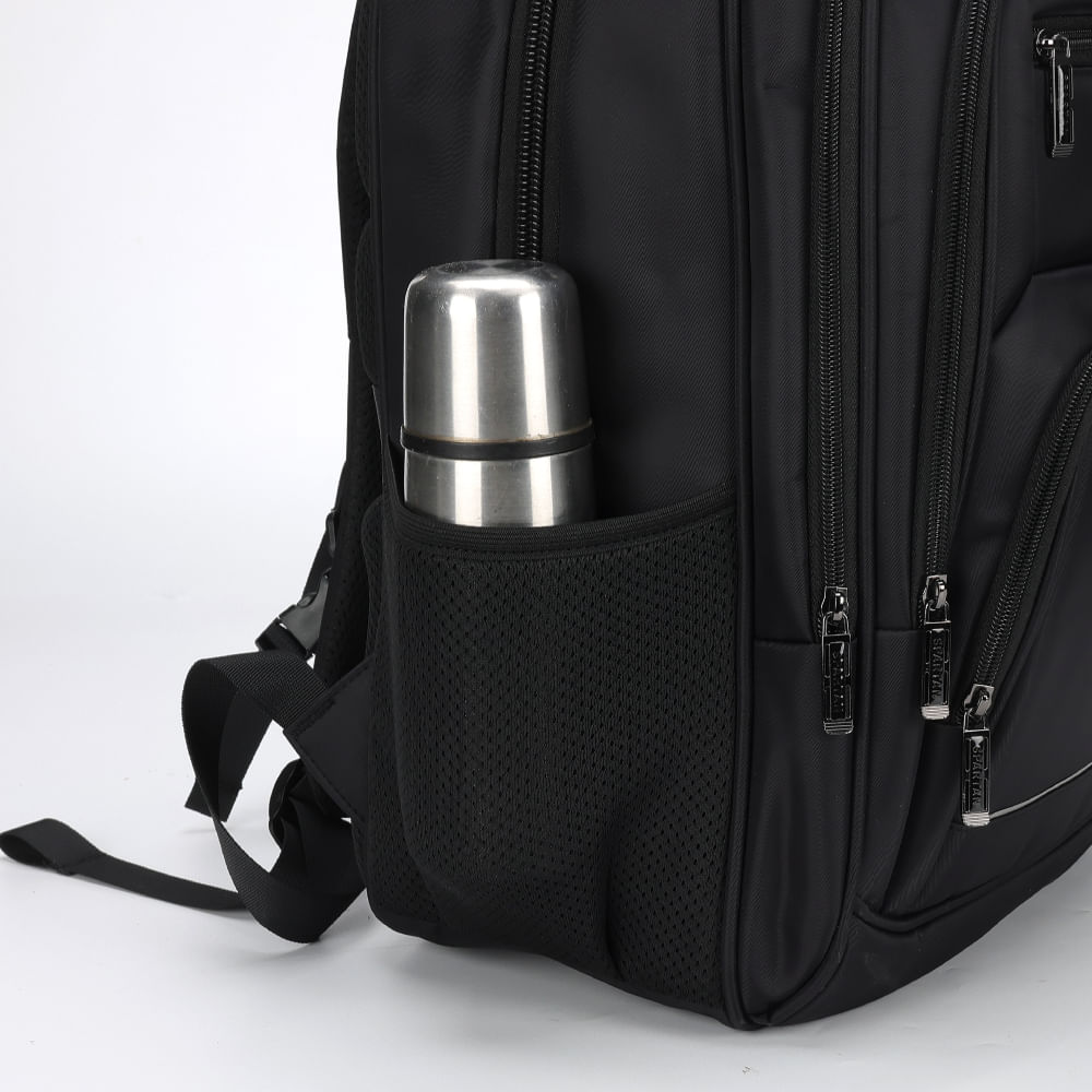 Mochila Spartan Preta Com Cabo de Aço - 7