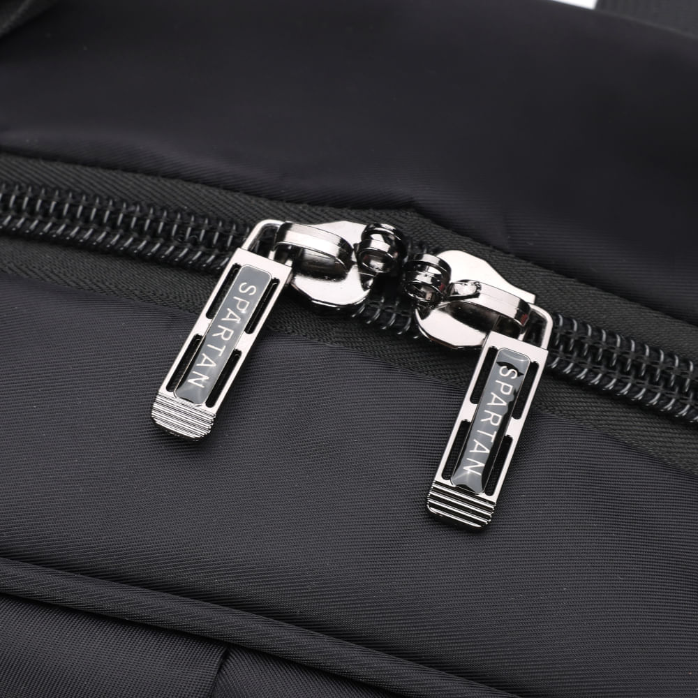 Mochila Spartan Preta Com Cabo de Aço - 5