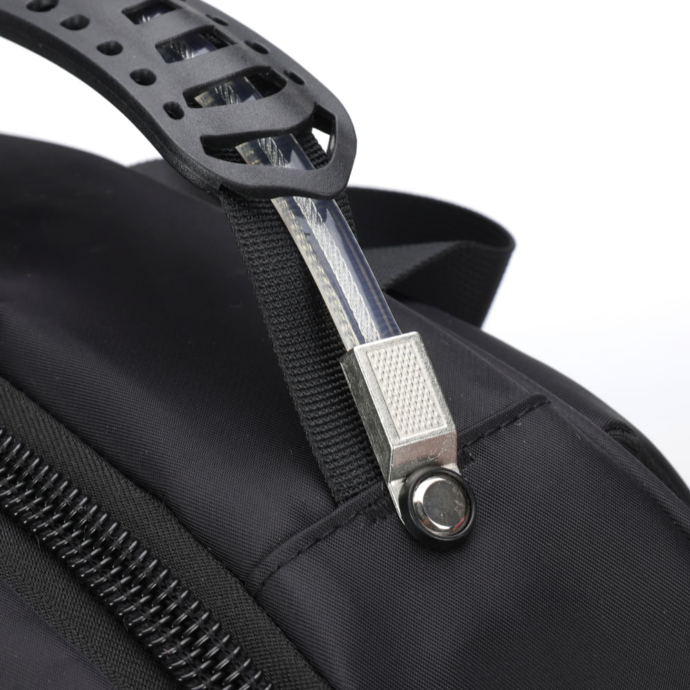 Mochila Spartan Preta Com Cabo de Aço - 6