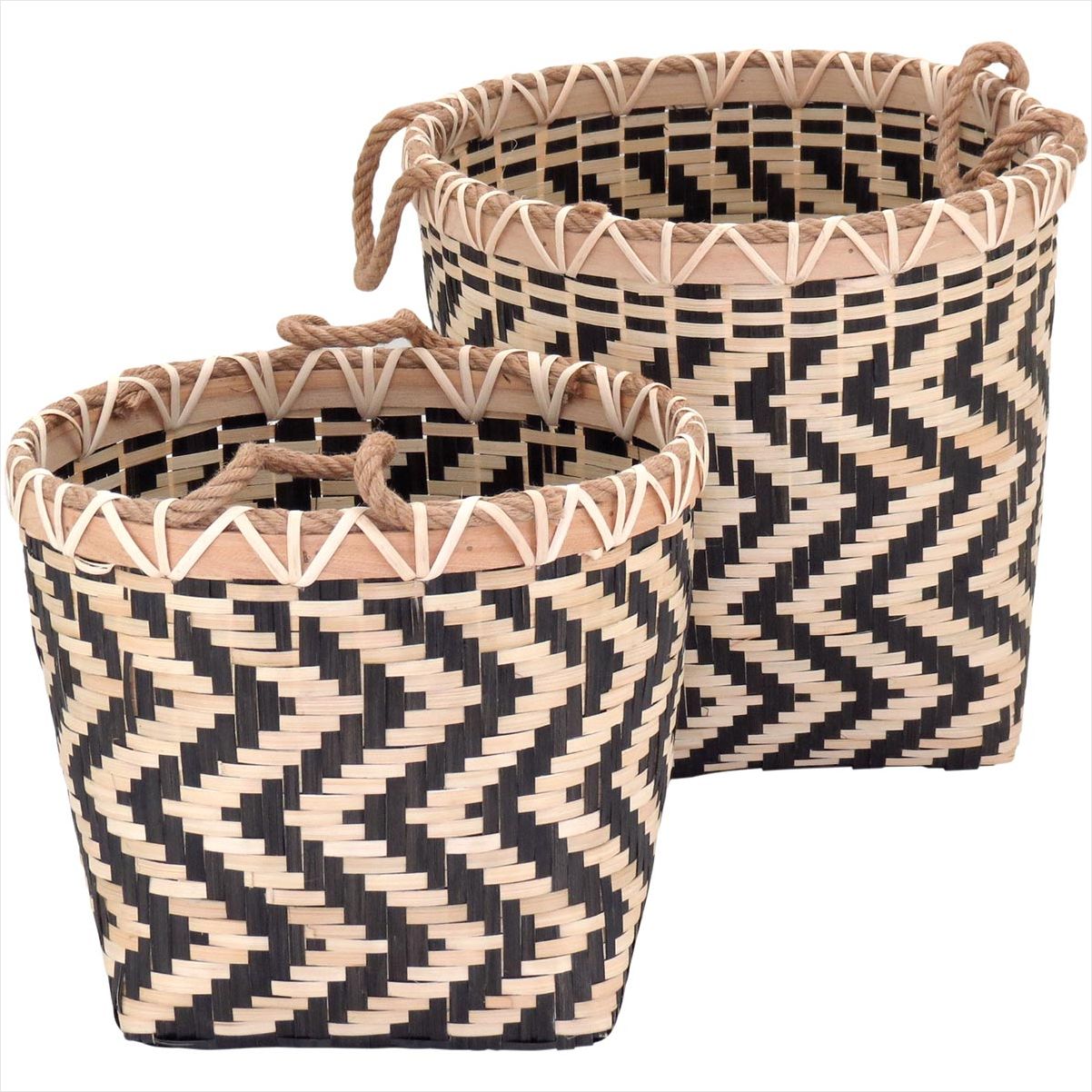 Cesta Bambu Preto 2Peças  32x35x35x710 GS - 3