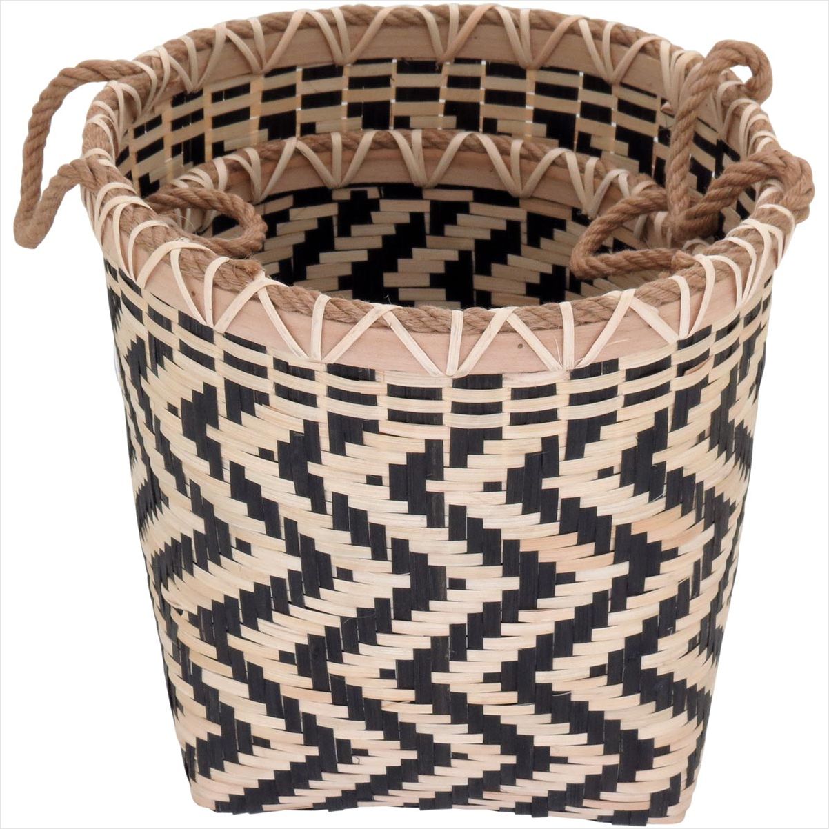 Cesta Bambu Preto 2Peças  32x35x35x710 GS - 4