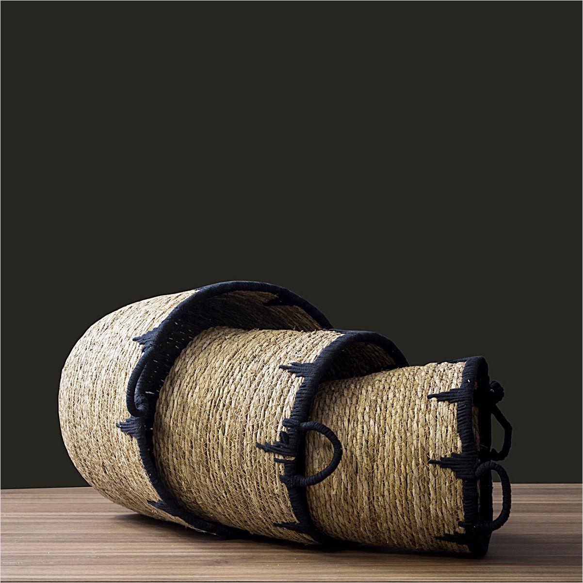 Cesta Fibra Natural 3Peças 28x34x34Cm GS - 6