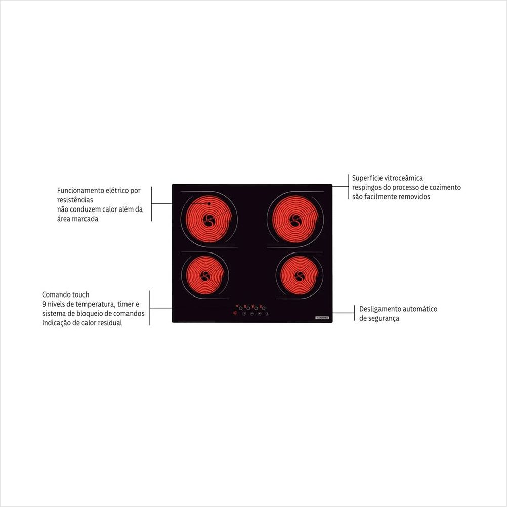 Cooktop Vitrocer New Square 4Ev 60 Tramontina - 2