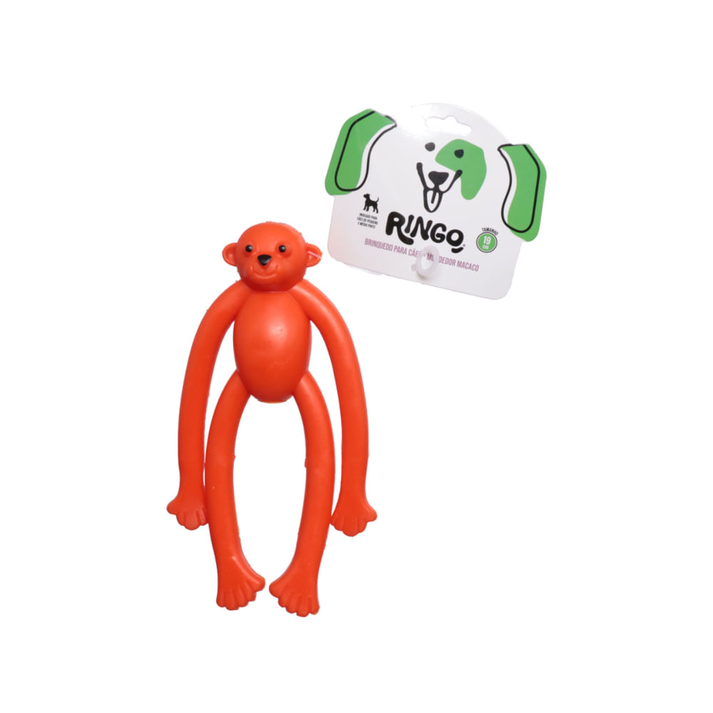 Brinquedo para Cães Mordedor em Forma de Macaco 19cm - Ringo - 1