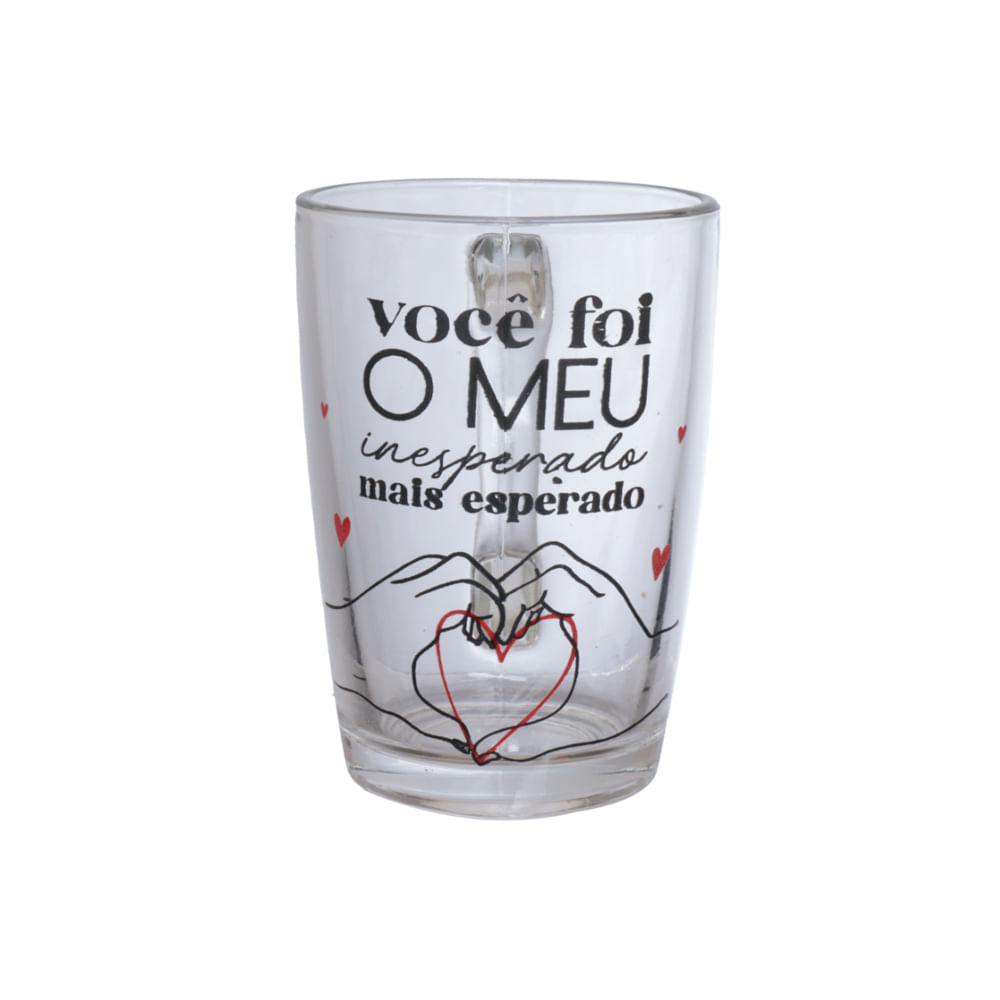 Caneca Vidro Inesperado 320ml - Elegância e Praticidade - 1