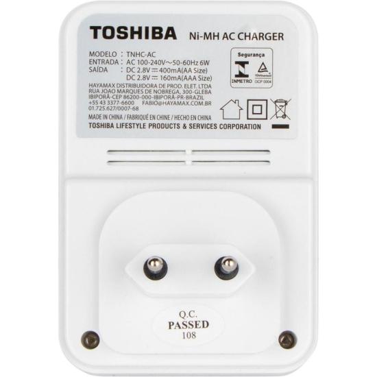 Carregador de Pilhas TNHC-6GAE4 CB (Com4 Pilhas AA 2600mAh) Toshiba - 5