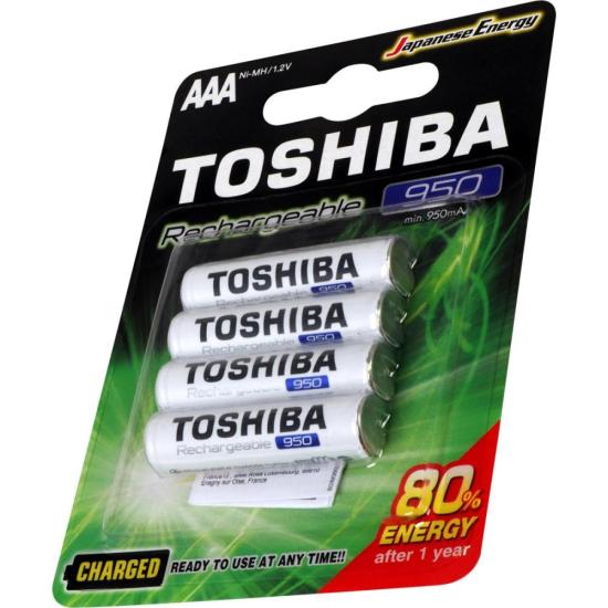 Pilha Recarregável AAA 1,2V 950mAh TNH03GAE (Com4 Pilhas) Toshiba - 2
