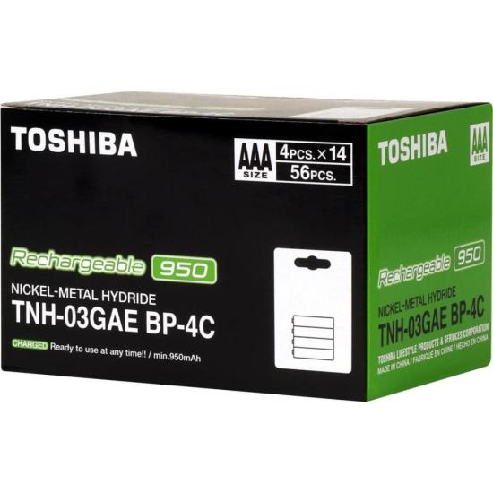 Pilha Recarregável AAA 1,2V 950mAh TNH03GAE (Com4 Pilhas) Toshiba - 7