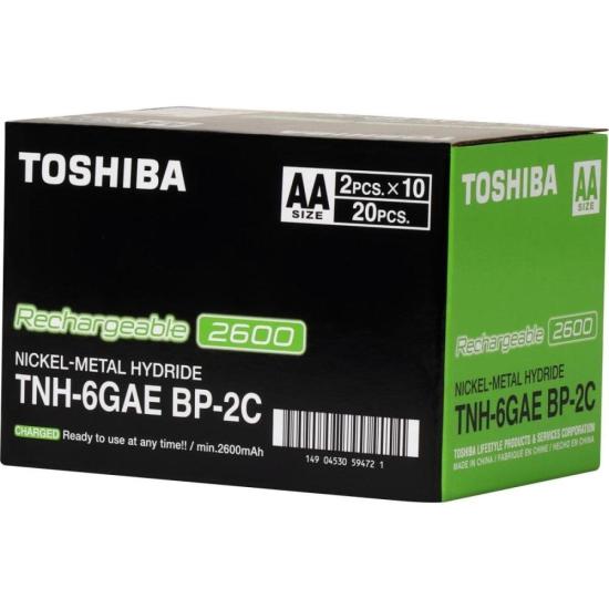 Pilha Recarregável AA 1,2v 2600mAh TNH6GAE (Com2 Pilhas) Toshiba - 6
