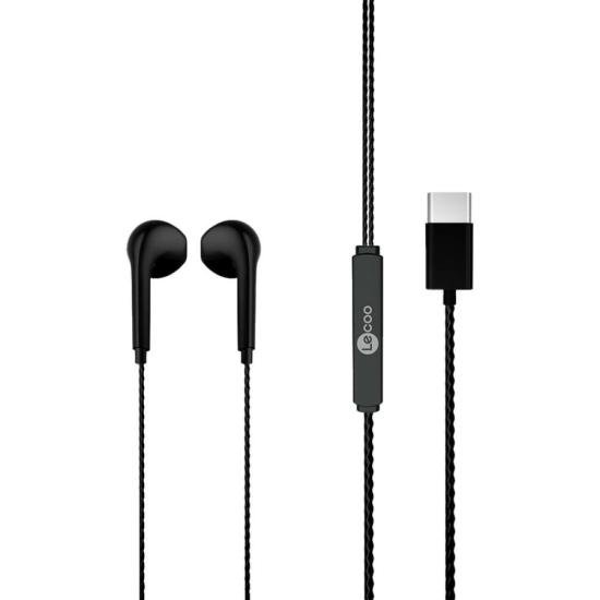 Fone de Ouvido Lecoo EH104 USB-C Preto - 1