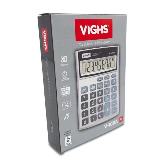 Calculadora de Mesa Vighs V-100A 08 Dígitos - 1