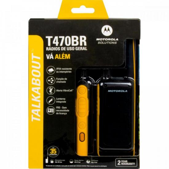 Rádio Comunicador Talkabout Motorola T470BR 35km Amarelo/Preto PAR / 2 - 11