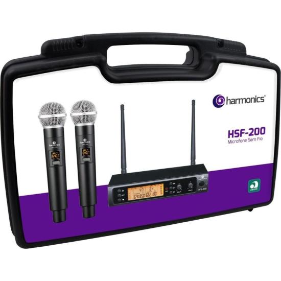 Microfone Sem Fio Harmonics HSF-200 Duplo - 3