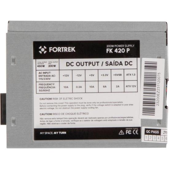 Fonte ATX Fortrek PWS-2003 200W 20+4P FK420P - 4