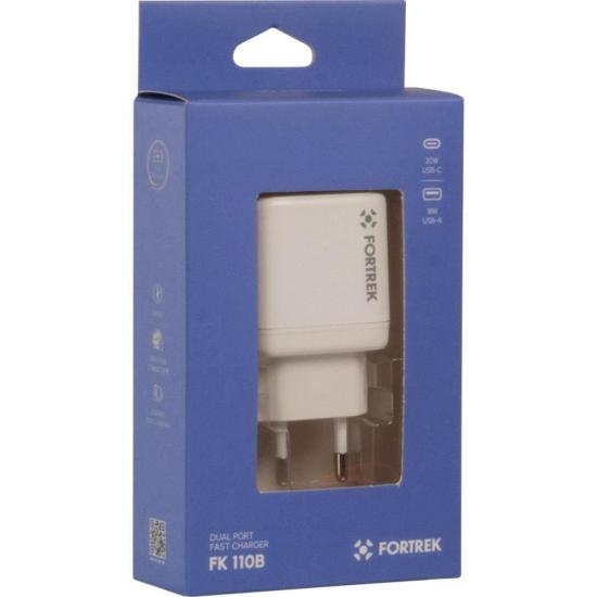 Carregador Universal DUAL USB-C e USB-A Fortrek FK 110B - 6