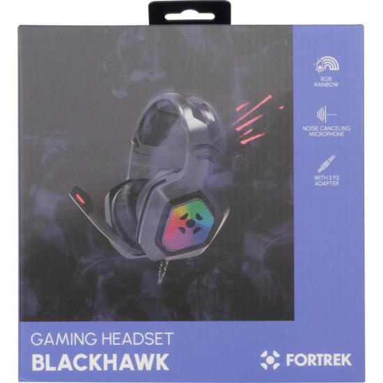 Headset Gamer Fortrek Black Hawk P2 + USB RGB Preto - 4