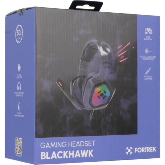 Headset Gamer Fortrek Black Hawk P2 + USB RGB Preto - 5