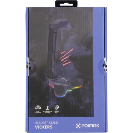 Suporte Para Headset Fortrek Vickers RGB Preto - 3