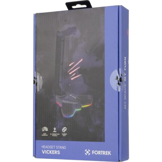 Suporte Para Headset Fortrek Vickers RGB Preto - 5