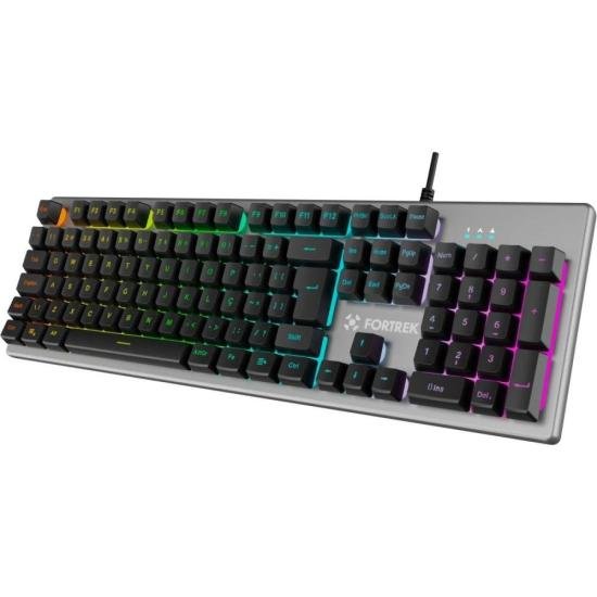 Kit Teclado e Mouse Gamer Fortrek Ranger Rainbow RGB Grafite - 1