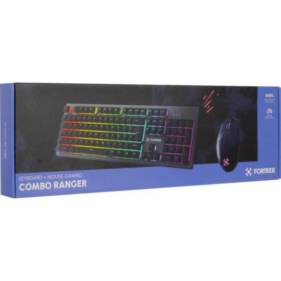 Kit Teclado e Mouse Gamer Fortrek Ranger Rainbow RGB Grafite - 14