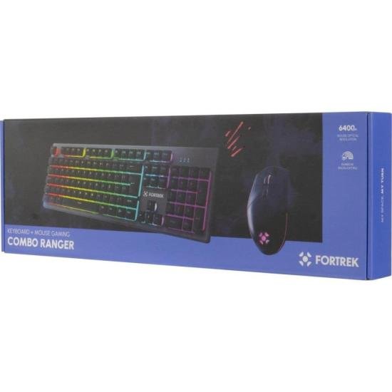 Kit Teclado e Mouse Gamer Fortrek Ranger Rainbow RGB Grafite - 15