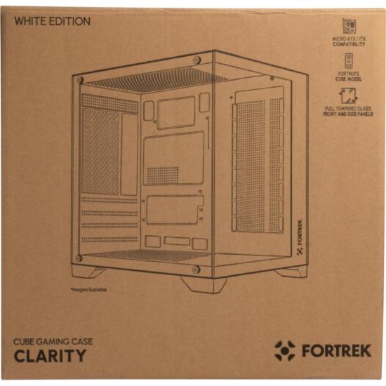 Gabinete Gamer Fortrek Clarity Branco Lateral Vidro - 10