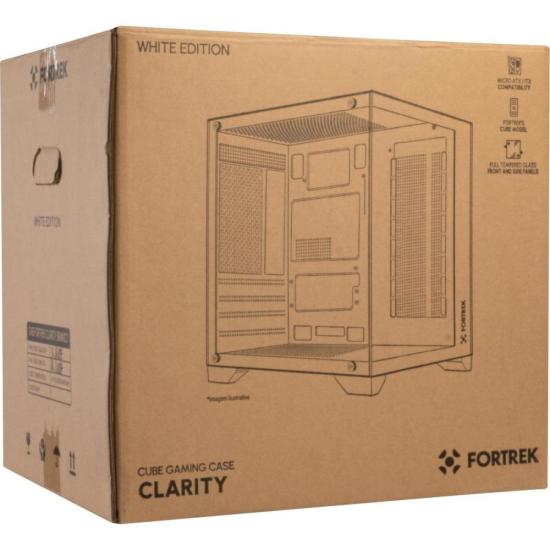 Gabinete Gamer Fortrek Clarity Branco Lateral Vidro - 11