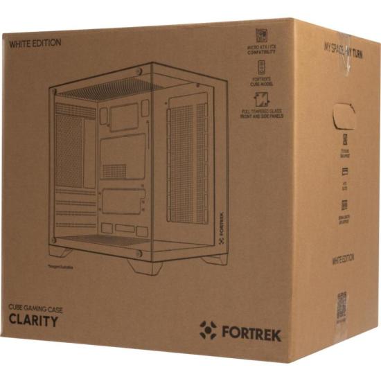 Gabinete Gamer Fortrek Clarity Branco Lateral Vidro - 12