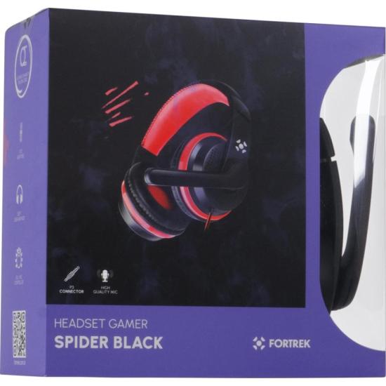 Headset Gamer Fortrek Spider Black P3 Preto/Vermelho - 7
