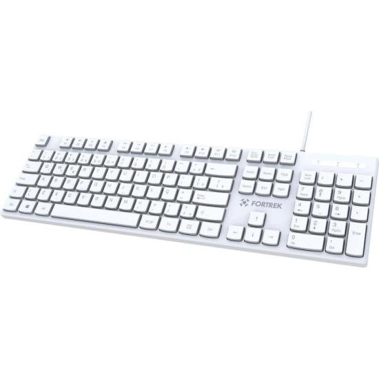 Teclado Office Fortrek K15 Slim USB ABNT2 Branco - 3