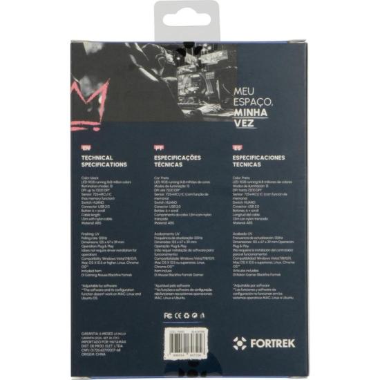 Mouse Gamer Fortrek Blackfire RGB - 5