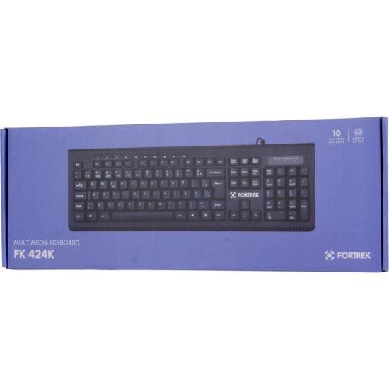 Teclado Multimídia Fortrek MKL-101 Preto FK 424K - 5
