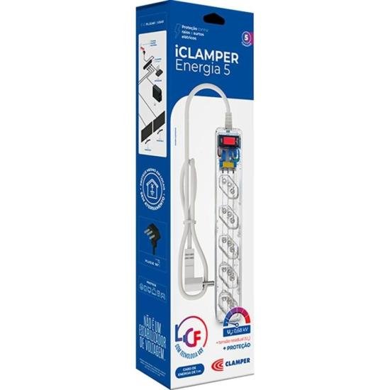 Filtro de Linha Com Proteção DPS 3P Energia 5 Clamper Preto - 6