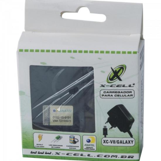 Carregador de Celular Micro USB Bivolt XC-CP-V8 Preto X-Cell - 1