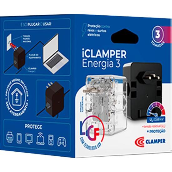 Filtro Contra Surtos DPS 3P Energia 3 Clamper Transparente - 6