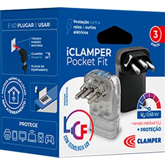 Protetor Contra Surtos DPS 3P 10A Pocket Fit Clamper Preto - 5