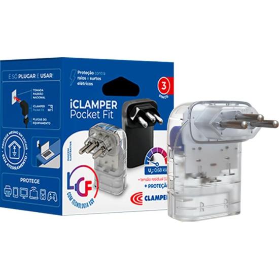 Protetor Contra Surtos DPS 3P 20A Pocket Fit Clamper Transparente - 3