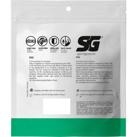 Encordoamento Para Ukulele Nylon Soprano SG - 1