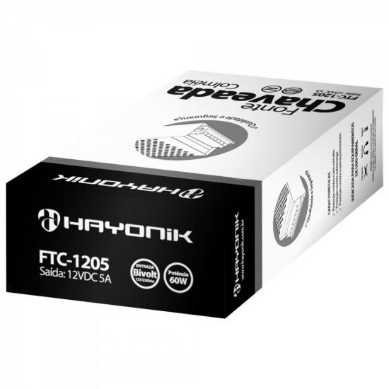 Fonte Colmeia Hayonik FTC1205 12VDC 5A 60W Bivolt Automatica - 6