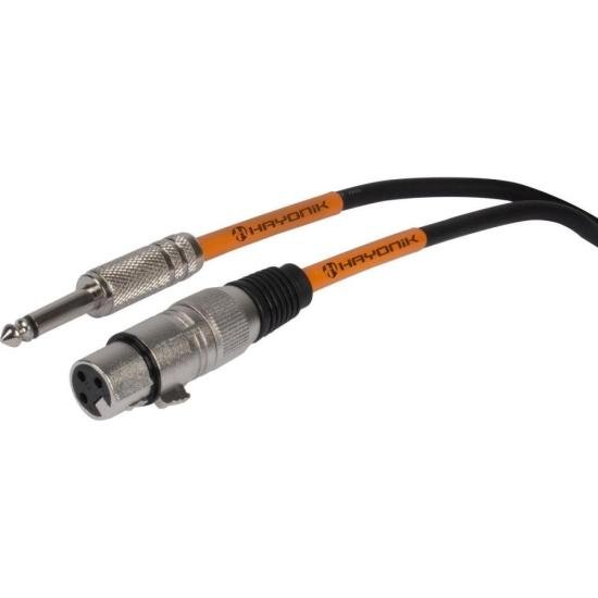 Cabo Para Microfone Player XLR(F) X P10 5m Preto Hayonik - 2