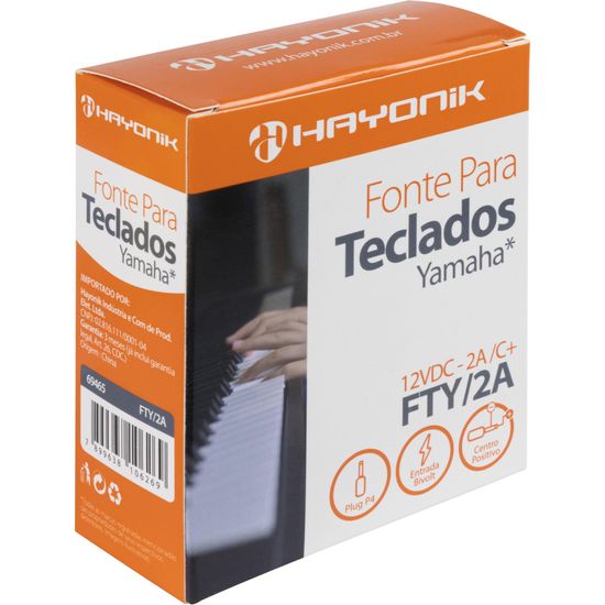 Fonte Chaveada Para Teclados Yamaha 12VDC 2A FTY/2A HAYONIK - 6