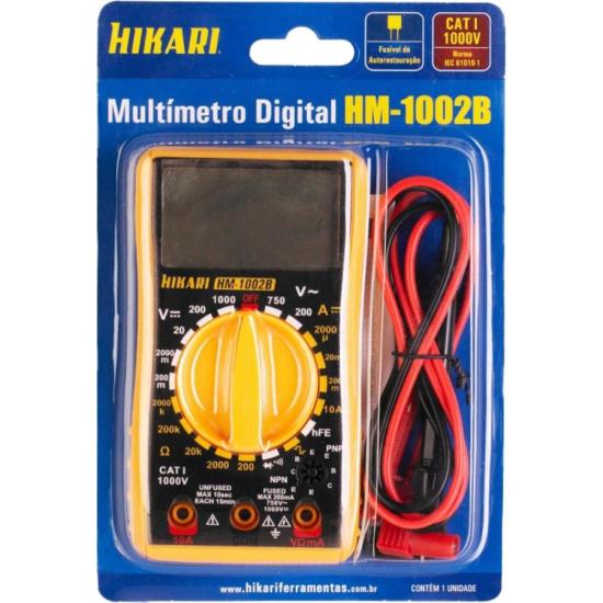Multímetro Digital Hikari HM-1002B Amarelo/Preto - 1