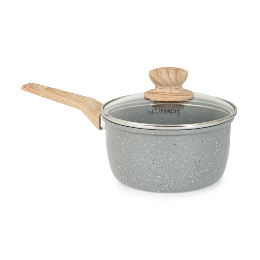 Jogo de Panelas 10 Peças Cerâmica Antiaderente Cinza Escuro Neuhaus - 4