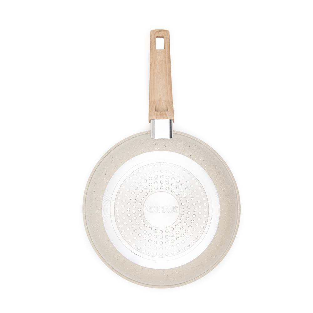 Jogo de Panelas 10 Peças Cerâmica Antiaderente Creme Neuhaus - 6