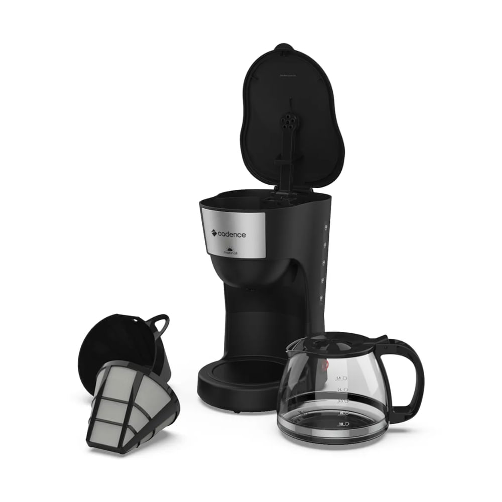 Cafeteira Cadence Preta com Inox 127V - 2