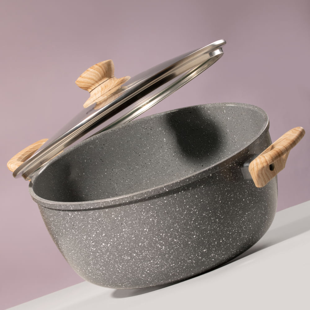 Caçarola 4,5L 24CM Marble Dark Grey Oster - 3