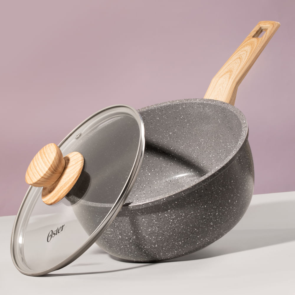 Panela com Tampa 3L 20CM Marble Dark Grey Oster - 1