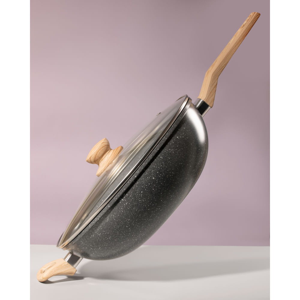 Panela Wok 5,5L 31,5CM Marble Dark Grey Oster - 1